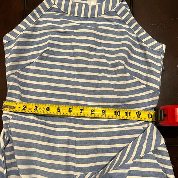 Garlani Eleg Striped Jumpsuit Wide Leg in Blue S - Picture 10 of 11